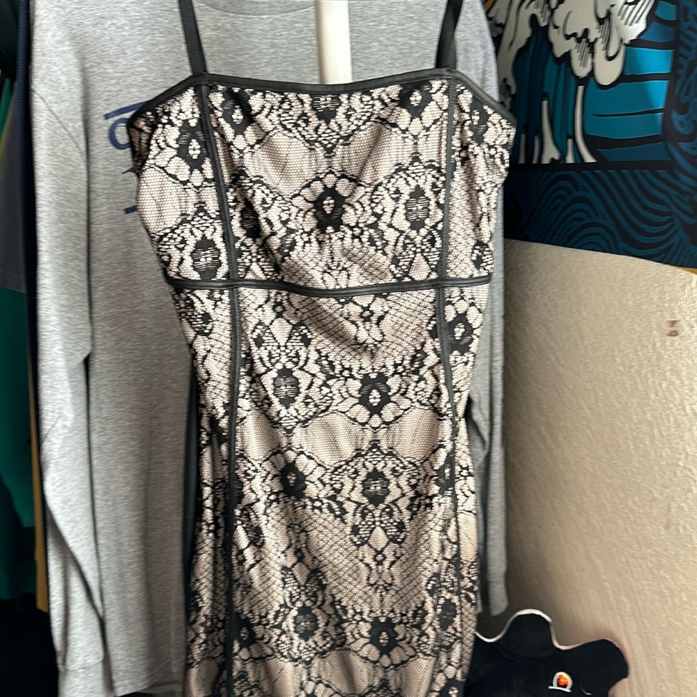 Silk back lace dress